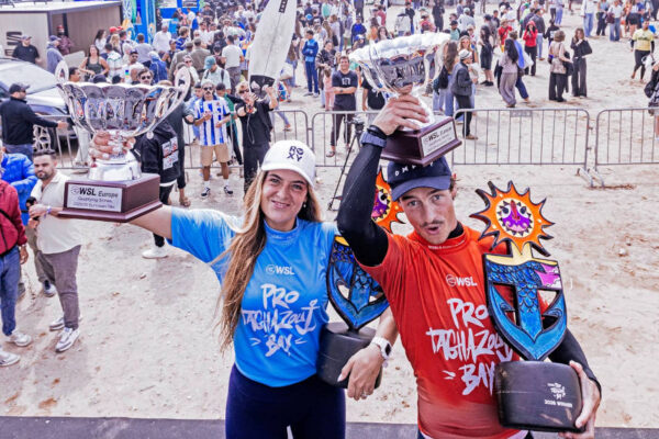 La surfidta Janire Gónzalez-Etxabarri y el surfista Adur Amatriain se han proclamado campeones de Europa de surf