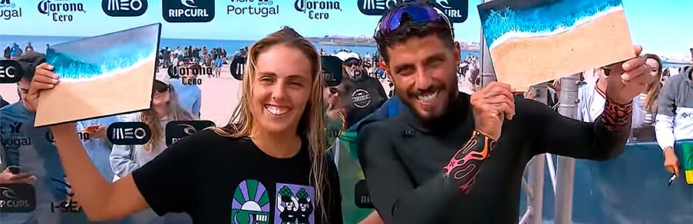 Nadia Erostarbe gana el MEO Rip Curl Pro Portugal Expression Session junto Felipe Toledo